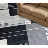 Ultra Soft Area Rug, Non Slip, Stain Resistant, Washable Area Rugs for Living Room, Bedroom, Elegant Streaked Monochrome Aesthetic(Gray)
