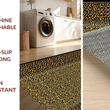 Ultra Soft Area Rug, Non Slip, Stain Resistant, Washable Area Rugs for Living Room, Bedroom, Trendy Textured Brown Print(Gold)