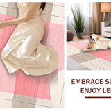 Ultra Soft Area Rug, Non Slip, Stain Resistant, Washable Area Rugs for Living Room, Bedroom, Graceful Contemporary Patterned Flow(Pink)