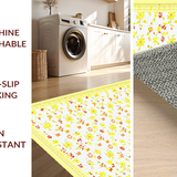 Ultra Soft Area Rug, Non Slip, Stain Resistant, Washable Area Rugs for Living Room, Bedroom, Vibrant Daisy Blossom Arrangement(Yellow)
