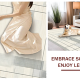 Ultra Soft Area Rug, Non Slip, Stain Resistant, Washable Area Rugs for Living Room, Bedroom, Stylish Linear Cream Trellis Motif(Beige)