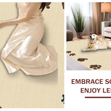 Ultra Soft Area Rug, Non Slip, Stain Resistant, Washable Area Rugs for Living Room, Bedroom, Charming Neutral Toned Animal Design(Beige)