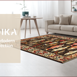 Ultra Soft Area Rug, Non Slip, Stain Resistant, Washable Area Rugs for Living Room, Bedroom, Whimsical Coastal Nautical Theme(Brown)