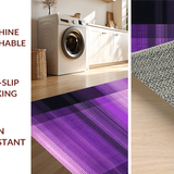 Ultra Soft Area Rug, Non Slip, Stain Resistant, Washable Area Rugs for Living Room, Bedroom, Minimalist Abstract Lines Arrangement(Purple)