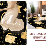 Ultra Soft Area Rug, Non Slip, Stain Resistant, Washable Area Rugs for Living Room, Bedroom, Minimalist Quirky Animal Aesthetic(Black)