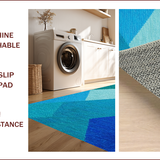 Ultra Soft Area Rug, Non Slip, Stain Resistant, Washable Area Rugs for Living Room, Bedroom, Colorful Modern Home Office Plush Area Carpet(Blue)