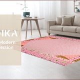 Ultra Soft Area Rug, Non Slip, Stain Resistant, Washable Area Rugs for Living Room, Bedroom, Chic Contemporary Animal Motif(Pink)