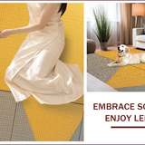 Ultra Soft Area Rug, Non Slip, Stain Resistant, Washable Area Rugs for Living Room, Bedroom, Round Non-Slip Decorative(Yellow)