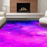 Ultra Soft Area Rug, Non Slip, Stain Resistant, Washable Area Rugs for Living Room, Bedroom, Lively Galactic Nebula Aesthetic(Purple)