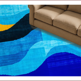 Contemporary Artistic Geometric Motif(Blue)
