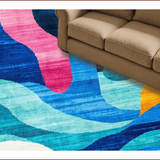 Ultra Soft Area Rug, Non Slip, Stain Resistant, Washable Area Rugs for Living Room, Bedroom, Bold Modern Artistic Expression(Blue)