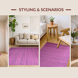 Ultra Soft Area Rug, Non Slip, Stain Resistant, Washable Area Rugs for Living Room, Bedroom, Soft Shag Cozy Urban Vibe(Purple)