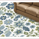 Ultra Soft Area Rug, Non Slip, Stain Resistant, Washable Area Rugs for Living Room, Bedroom, Modern Floral Washable Living Room(White)