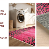 Ultra Soft Area Rug, Non Slip, Stain Resistant, Washable Area Rugs for Living Room, Bedroom, Vibrant Animal Print Aesthetic(Pink)