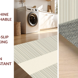 Artistic Hand Woven Striped Vision(Beige)