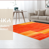 Ultra Soft Area Rug, Non Slip, Stain Resistant, Washable Area Rugs for Living Room, Bedroom, Vibrant Abstract Shaggy Aesthetic(Red)