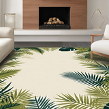 Ultra Soft Area Rug, Non Slip, Stain Resistant, Washable Area Rugs for Living Room, Bedroom, Playful Jungle Animal Motif(Beige)