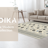 Ultra Soft Area Rug, Non Slip, Stain Resistant, Washable Area Rugs for Living Room, Bedroom, Artful Lattice Inspired Visual Harmony(Beige)