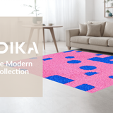 Ultra Soft Area Rug, Non Slip, Stain Resistant, Washable Area Rugs for Living Room, Bedroom, Radiant Soft-Hued Interactive Pattern(Pink)