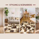 Ultra Soft Area Rug, Non Slip, Stain Resistant, Washable Area Rugs for Living Room, Bedroom, Cute Cozy Animal Inspired Design(Beige)