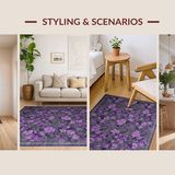 Ultra Soft Area Rug, Non Slip, Stain Resistant, Washable Area Rugs for Living Room, Bedroom, Soft Fluffy Textured Accent(Purple)