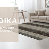 Ultra Soft Area Rug, Non Slip, Stain Resistant, Washable Area Rugs for Living Room, Bedroom, Contemporary Cozy Textured Welcome(Brown)