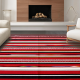 Artisanal Colorful Striped Aesthetic(Red)