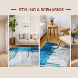 Contemporary Colorful Linear Fusion(Blue)