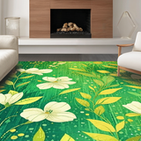 Ultra Soft Area Rug, Non Slip, Stain Resistant, Washable Area Rugs for Living Room, Bedroom, Charming Soft Pastel Accents(Green)
