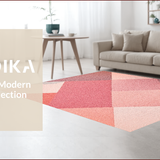 Ultra Soft Area Rug, Non Slip, Stain Resistant, Washable Area Rugs for Living Room, Bedroom, Modern Geometric Blush Pink Reading Nook(Pink)