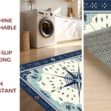 Ultra Soft Area Rug, Non Slip, Stain Resistant, Washable Area Rugs for Living Room, Bedroom, Vibrant Nautical Themed Décor(Blue)