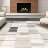 Ultra Soft Area Rug, Non Slip, Stain Resistant, Washable Area Rugs for Living Room, Bedroom, Chic White Fluffy Wave Aesthetic(Beige)