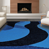 Contemporary Abstract Blue Swirl(Blue)