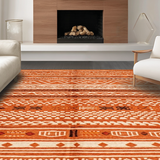 Ultra Soft Area Rug, Non Slip, Stain Resistant, Washable Area Rugs for Living Room, Bedroom, Sleek Vibrant Warm Tones(Orange)