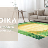 Ultra Soft Area Rug, Non Slip, Stain Resistant, Washable Area Rugs for Living Room, Bedroom, Rustic Textured Watercolor Print(Green)