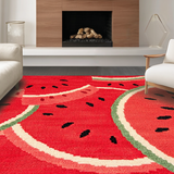 Fresh Greenery Accented Tapestry(Red)