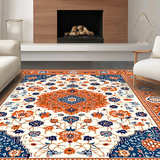 Ultra Soft Area Rug, Non Slip, Stain Resistant, Washable Area Rugs for Living Room, Bedroom, Contemporary Abstract Floral Aesthetic(Beige)