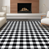 Trendy Seasonal Check Motif(Black)