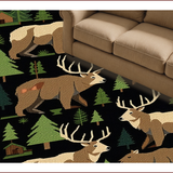 Elegant Earthy Leaf Motif(Black)
