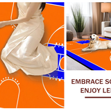 Ultra Soft Area Rug, Non Slip, Stain Resistant, Washable Area Rugs for Living Room, Bedroom, Striking Athletic Field Imagery(Orange)