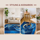 Chic Radiant Circular Motif(Blue)