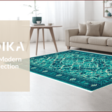 Ultra Soft Area Rug, Non Slip, Stain Resistant, Washable Area Rugs for Living Room, Bedroom, Plastic Straw Reversible(Green)