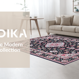 Chic Graphical Hexagonal Motif(Black)