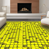 Ultra Soft Area Rug, Non Slip, Stain Resistant, Washable Area Rugs for Living Room, Bedroom, Nature-Inspired Minimalist Pattern(Yellow)