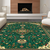 Ultra Soft Area Rug, Non Slip, Stain Resistant, Washable Area Rugs for Living Room, Bedroom, Rustic Tiled Aesthetic in Earth Tones(Green)
