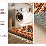 Ultra Soft Area Rug, Non Slip, Stain Resistant, Washable Area Rugs for Living Room, Bedroom, Boho Geometric Stain Resistant Living Room(Orange)