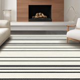 Ultra Soft Area Rug, Non Slip, Stain Resistant, Washable Area Rugs for Living Room, Bedroom, Rustic Geometric Pattern Play(Beige)