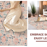 Ultra Soft Area Rug, Non Slip, Stain Resistant, Washable Area Rugs for Living Room, Bedroom, Large Rug Washable Non Slip Low Pile Floor Covering(Pink)