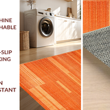 Ultra Soft Area Rug, Non Slip, Stain Resistant, Washable Area Rugs for Living Room, Bedroom, Sleek Modern Warm Palette(Orange)