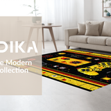 Ultra Soft Area Rug, Non Slip, Stain Resistant, Washable Area Rugs for Living Room, Bedroom, Chic Minimalist Controller Arrangement(Yellow)